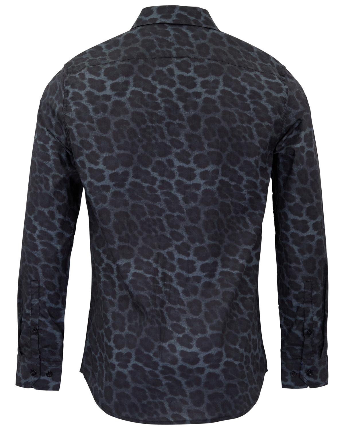 NORMAN LEOPARD SMOKE MEN'S PRINTED COTTON LONG-SLEEVE SHIRT