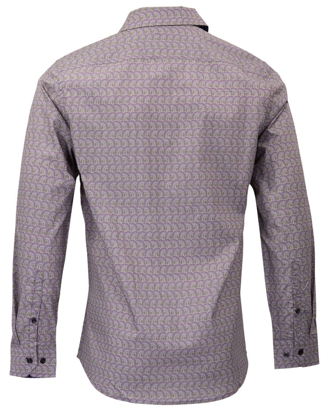 NORMAN TYROL ARCHES SAGE MEN'S PRINTED COTTON LONG-SLEEVE SHIRT