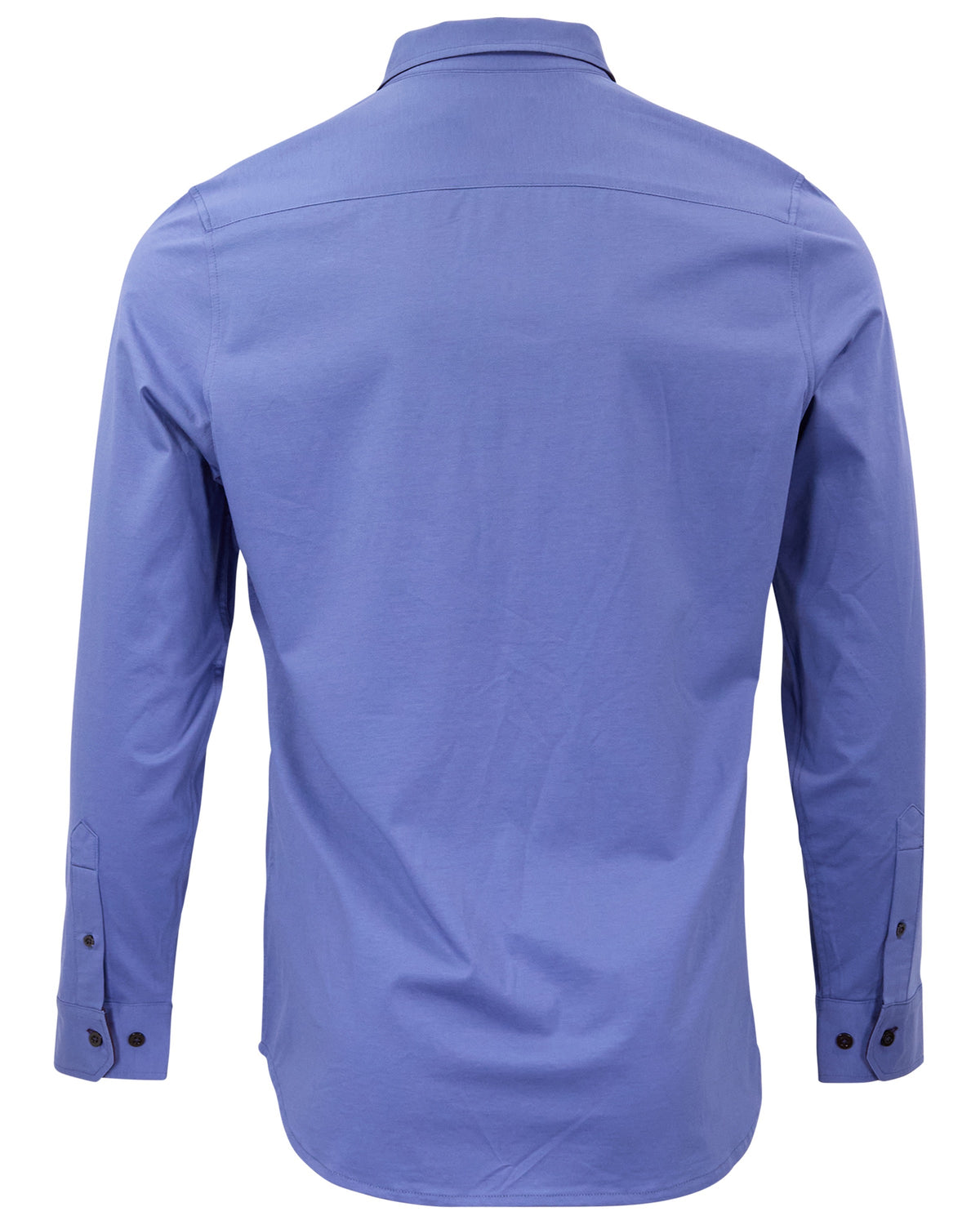 SIMON DAWN BLUE MEN'S STRETCH JERSEY LONG-SLEEVE SHIRT