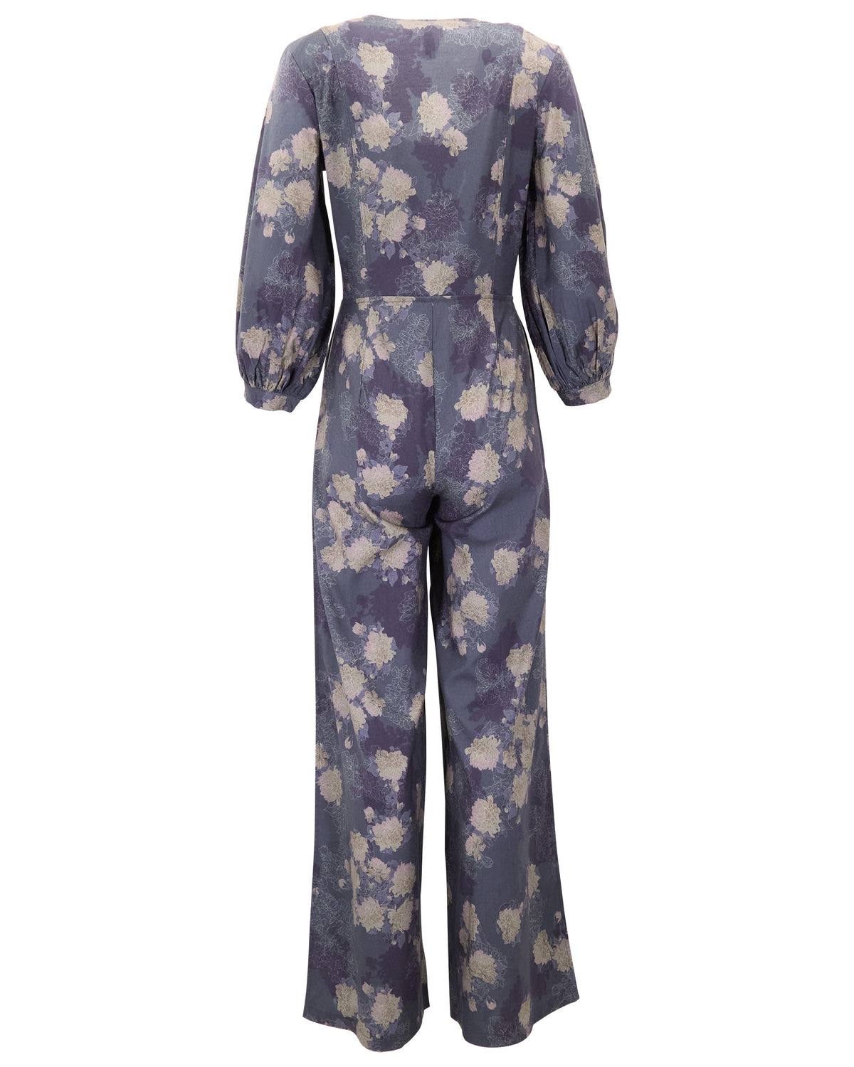 JILL LANS FLORAL BLACK WOMEN'S STRETCH TENCEL JUMPSUIT