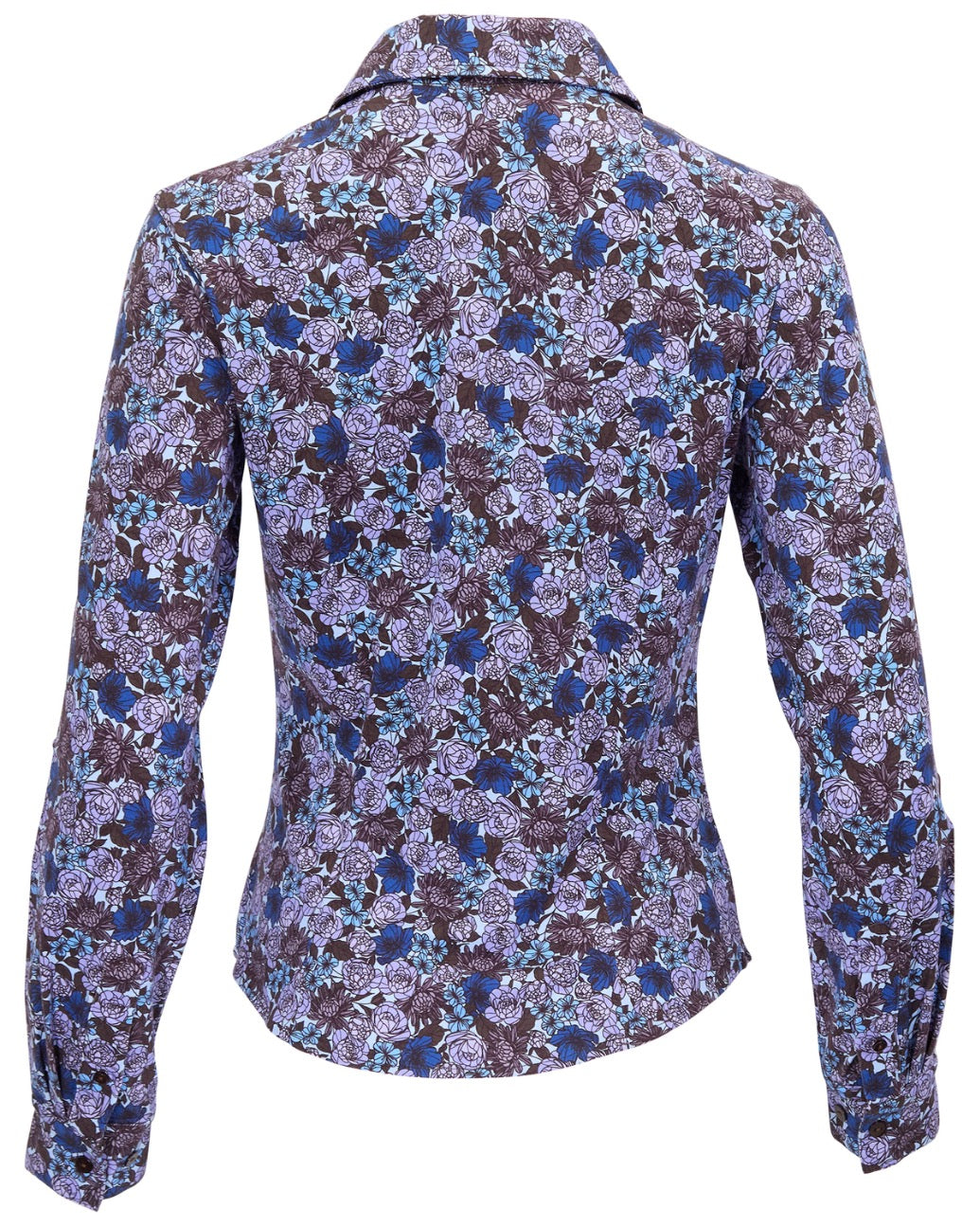 STEPHANIE TERNBERG FLORAL BROWNIE WOMEN'S LYOCELL STRETCH LONG-SLEEVE SHIRT