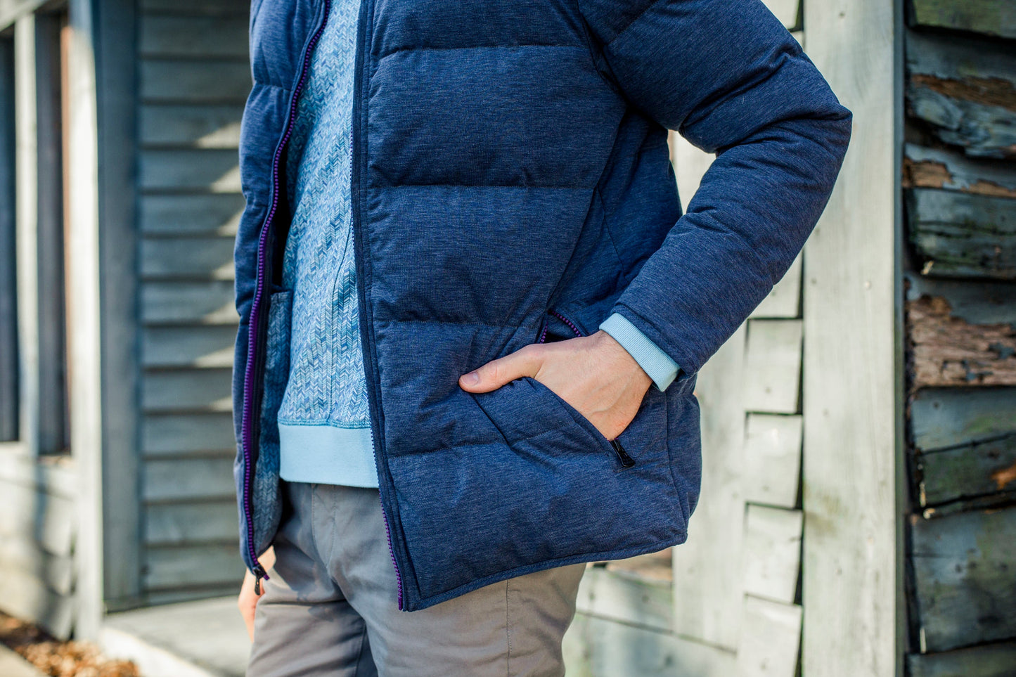 DUVET TECHDOWN NAVY JACKET