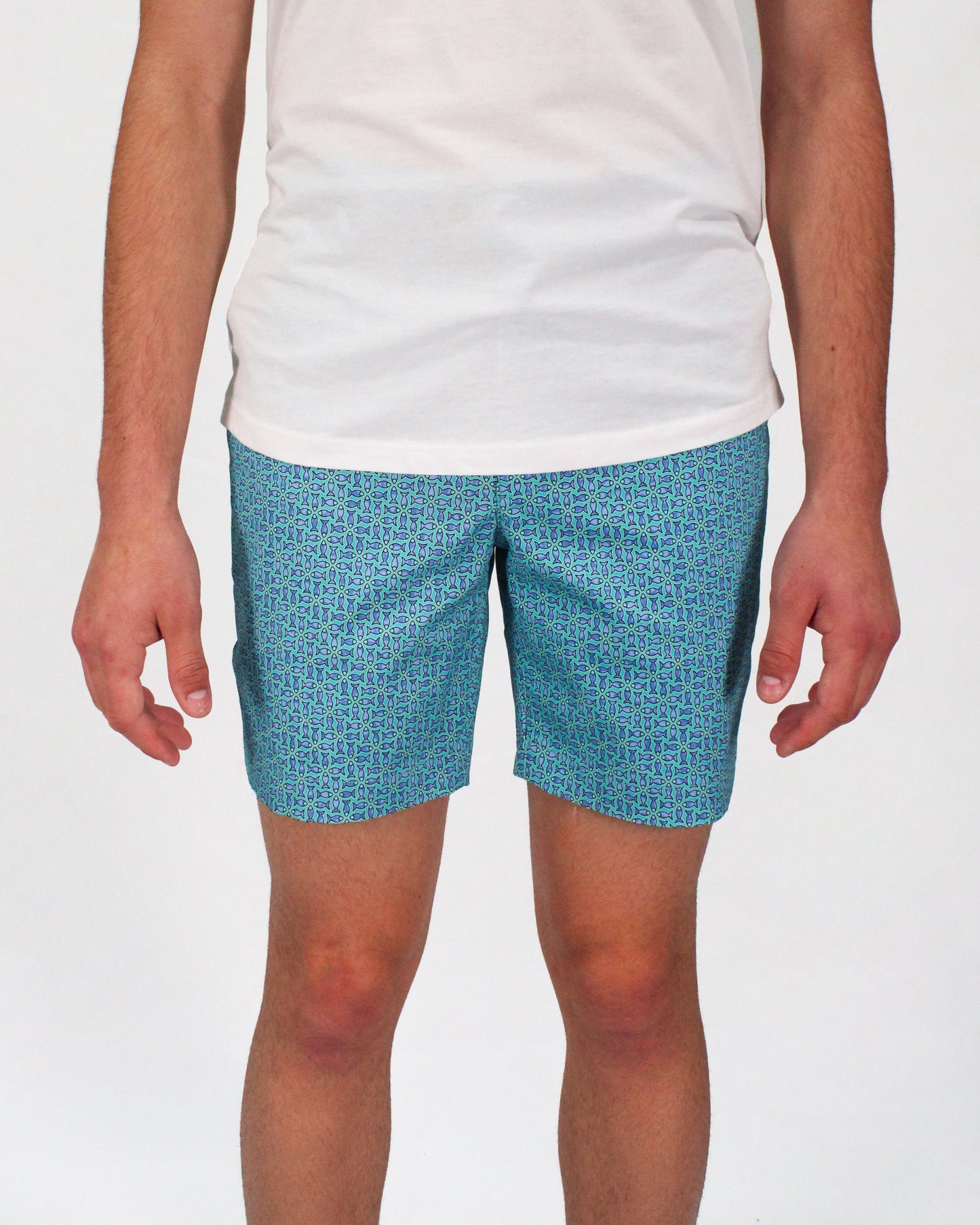 JOHN LARGE FISH SHORTS IN LAGOON