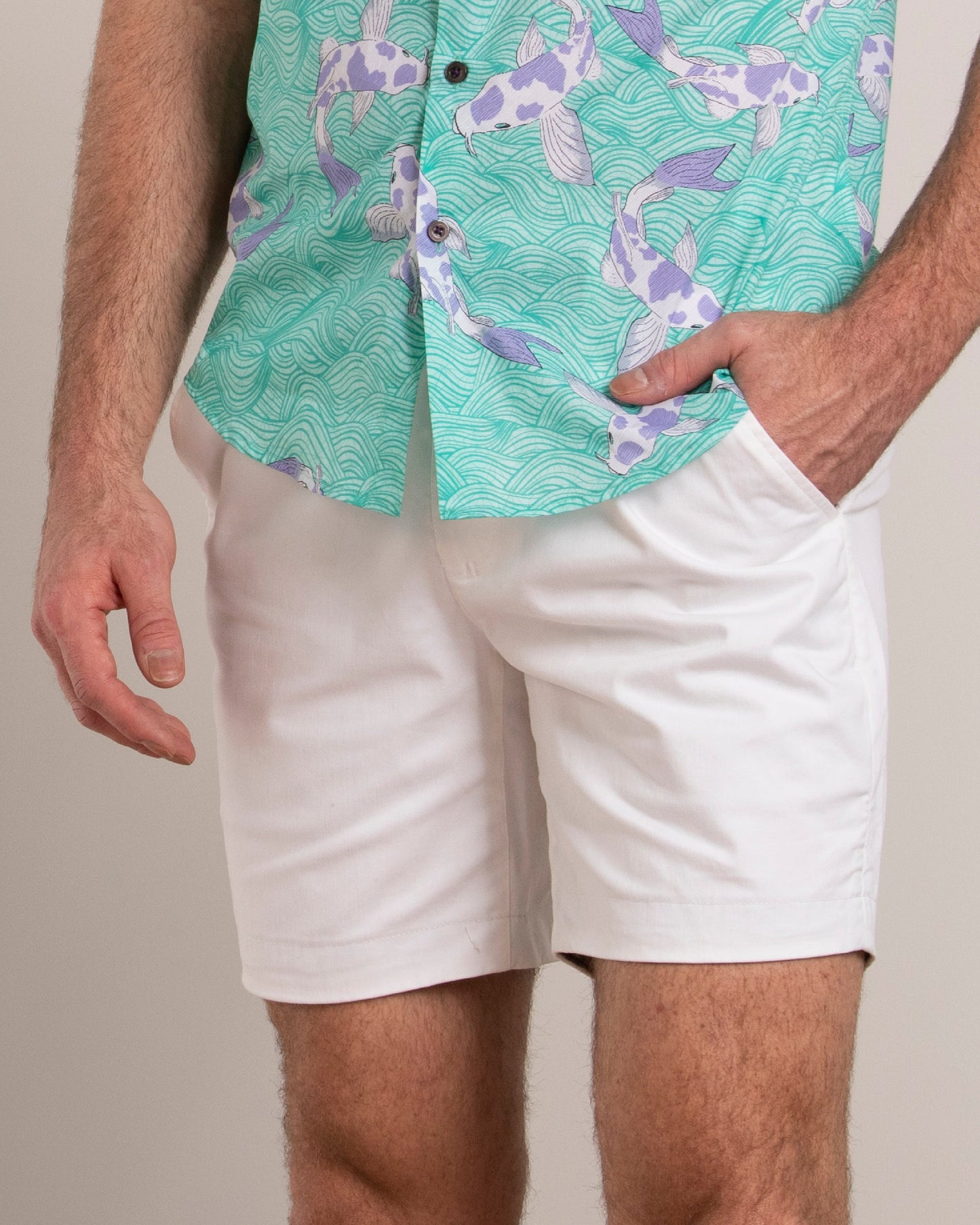John Lux White Shorts