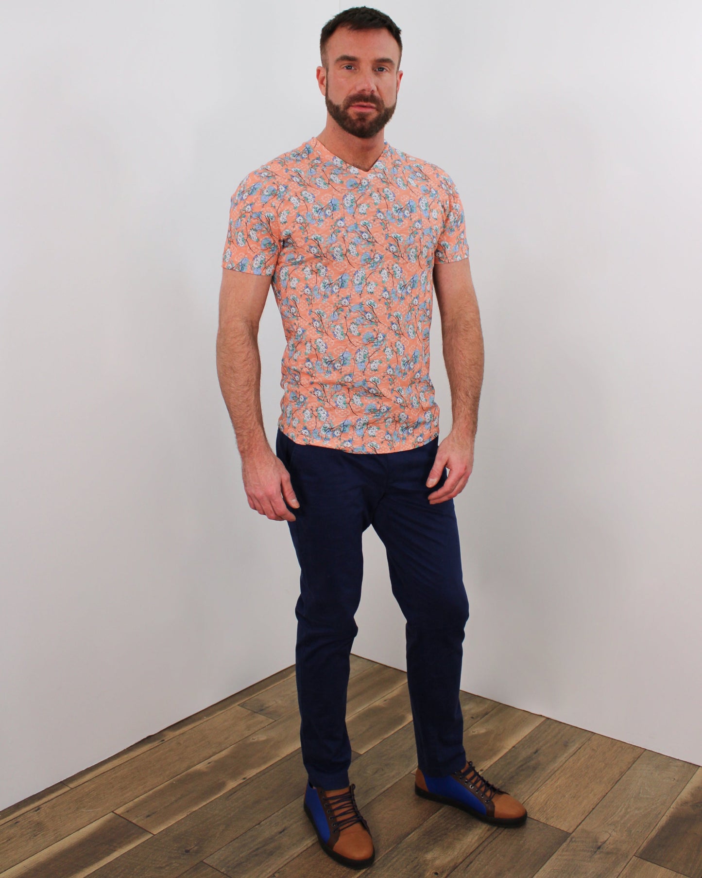 Maze Blossom Canvas Coral