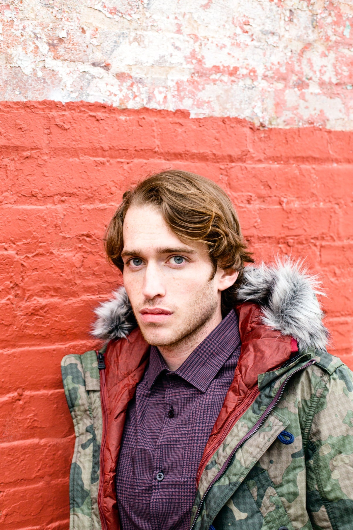 Mod Parka Houndstooth Olive Camo