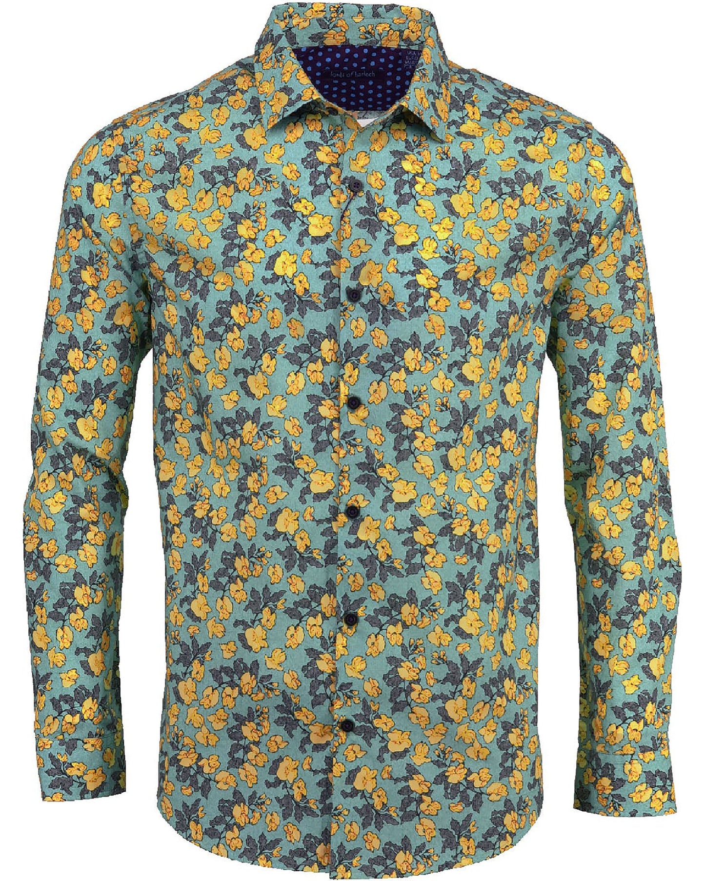 Norman Windy Flowers Teal Shirt