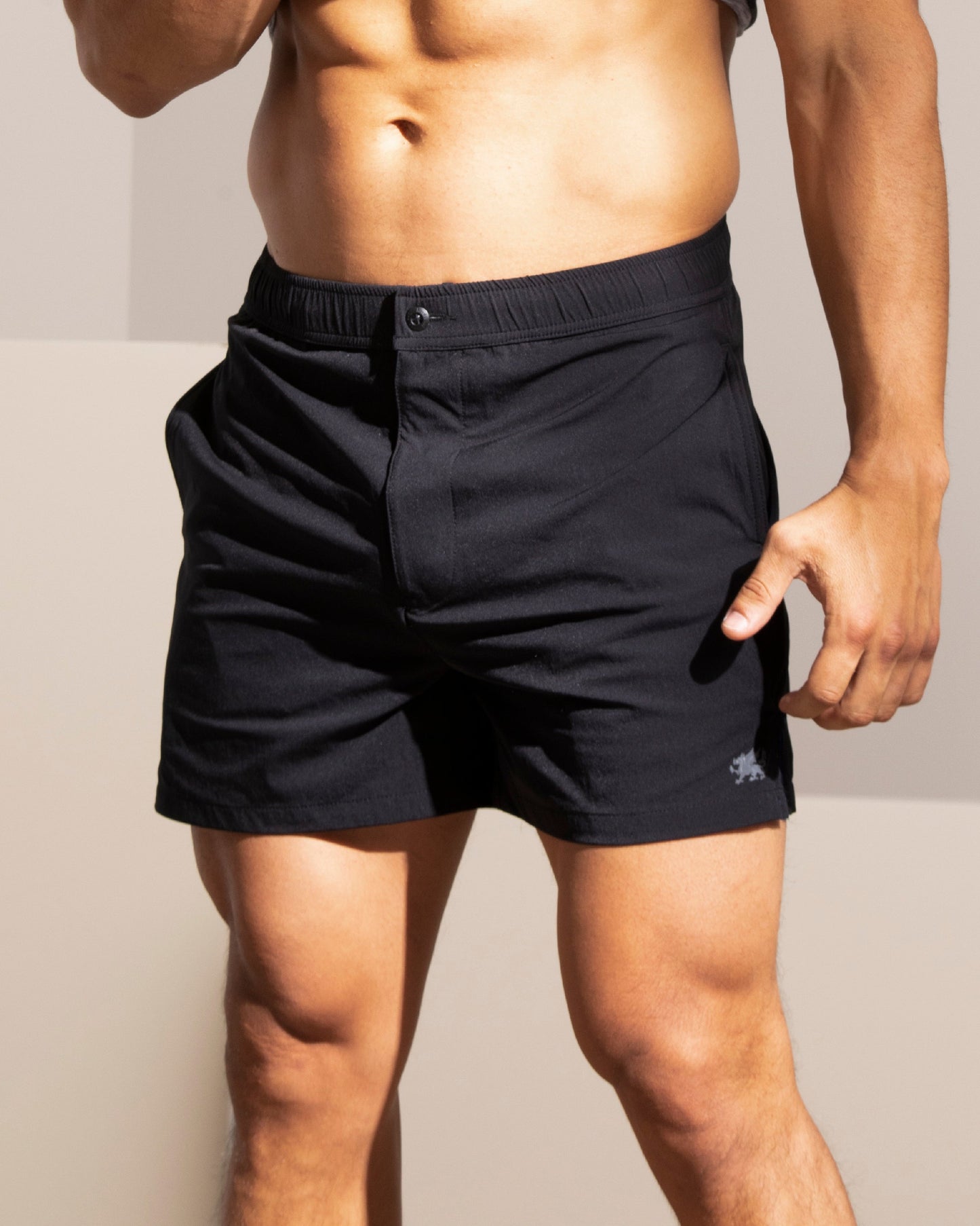 Quack Black Swim Trunk