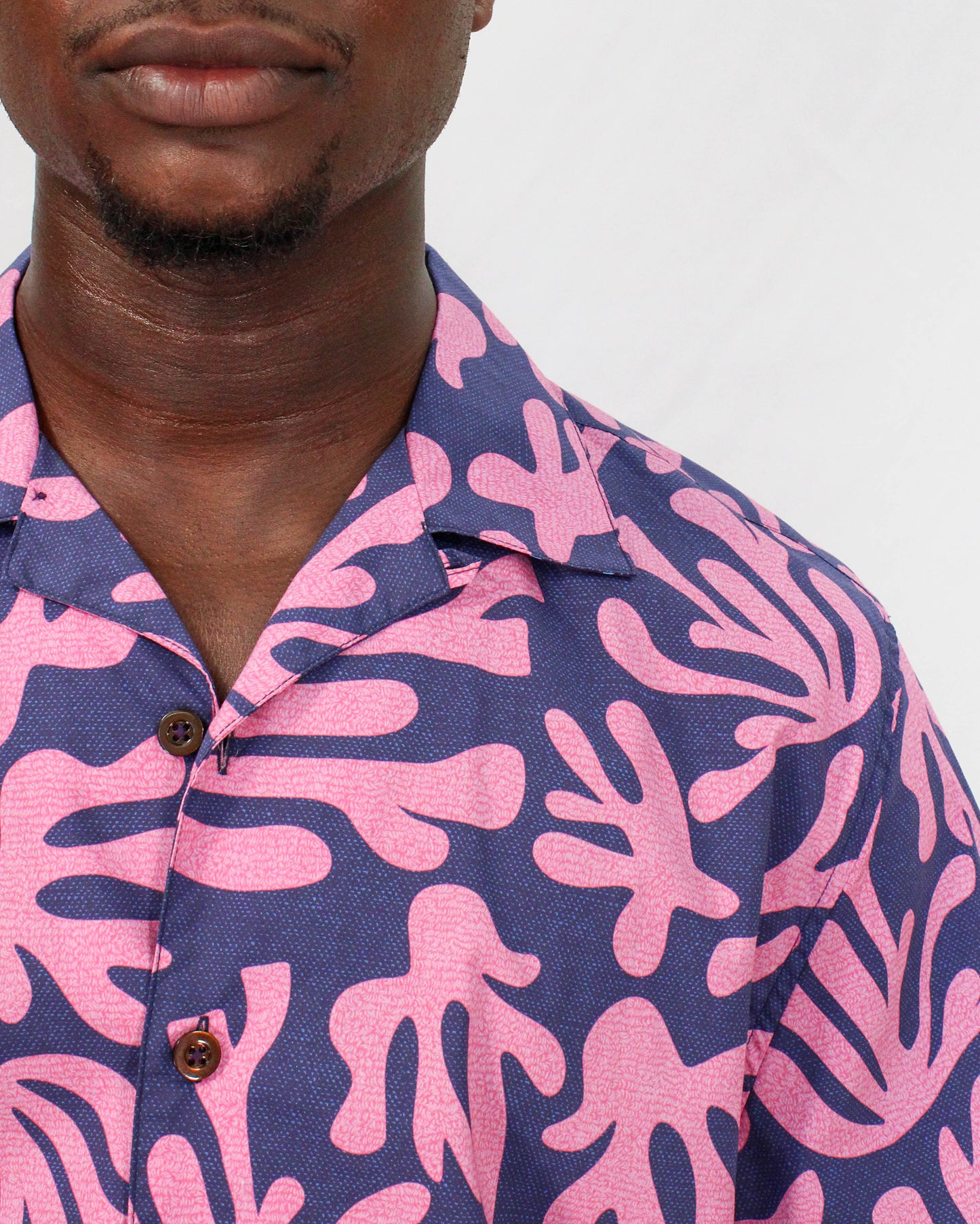 RALPH LOOP CORAL CANVAS CAMP SHIRT IN PINK