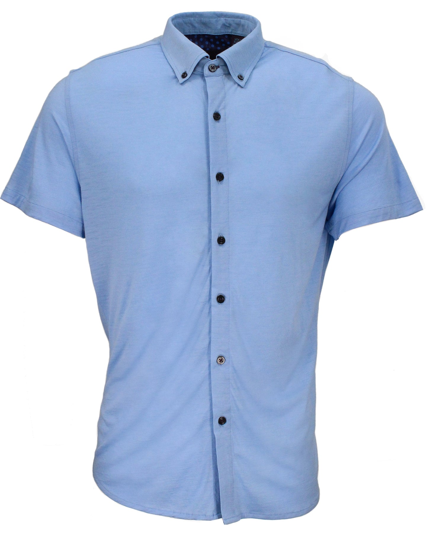 TOBIAS MERINO SHIRT IN BLAU