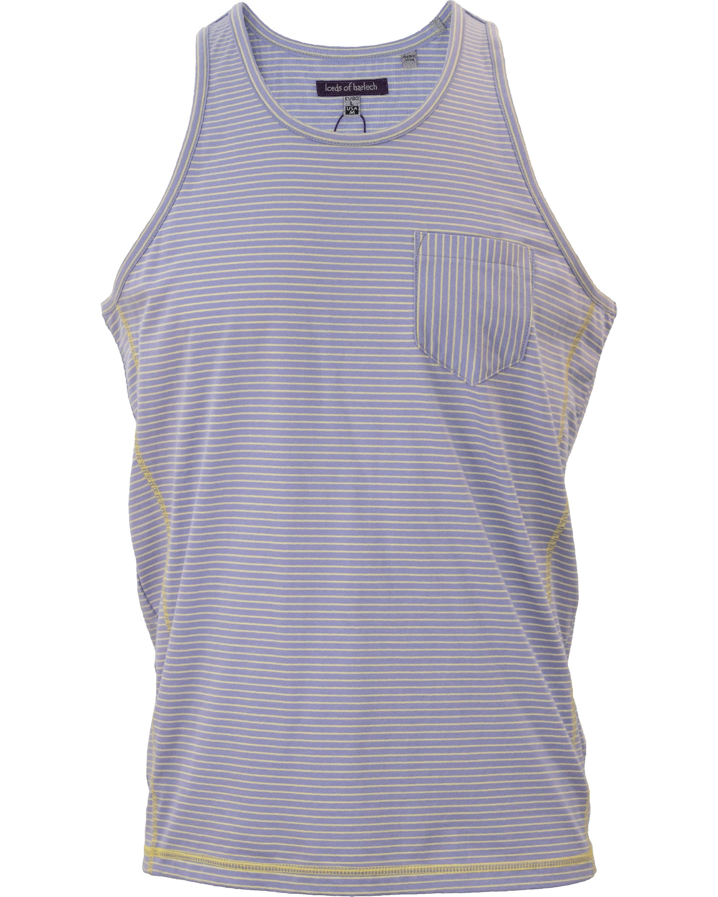 Tristan Tank Lavender and Yellow Stripe