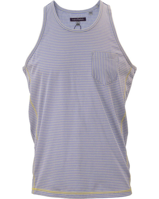 Tristan Tank Lavender and Yellow Stripe