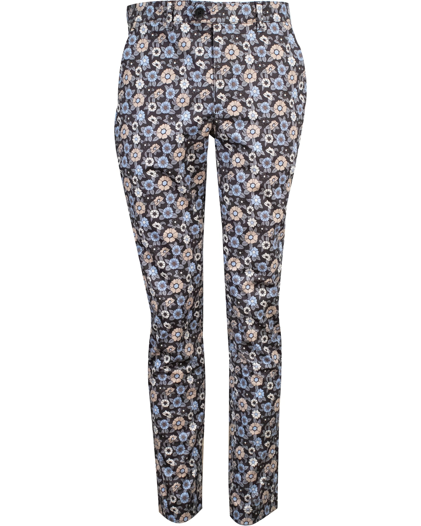 JACK LUX GROOVY BLOEMIGE BROEK - GRIJS