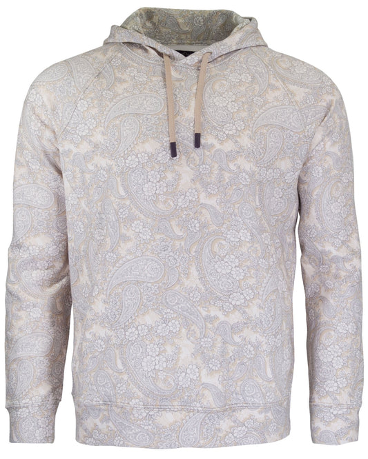 HANK PAISLEY ROMANCE HOODIE - ELFENBEIN