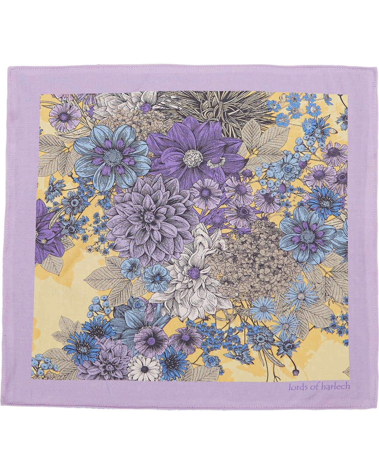 HUDSON DREAM MEADOW MERINO HANDKERCHIEF POCKET SQUARE - SUNSHINE
