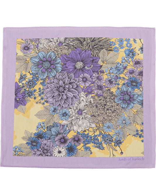 HUDSON DREAM MEADOW MERINO HANDKERCHIEF POCKET SQUARE - SUNSHINE