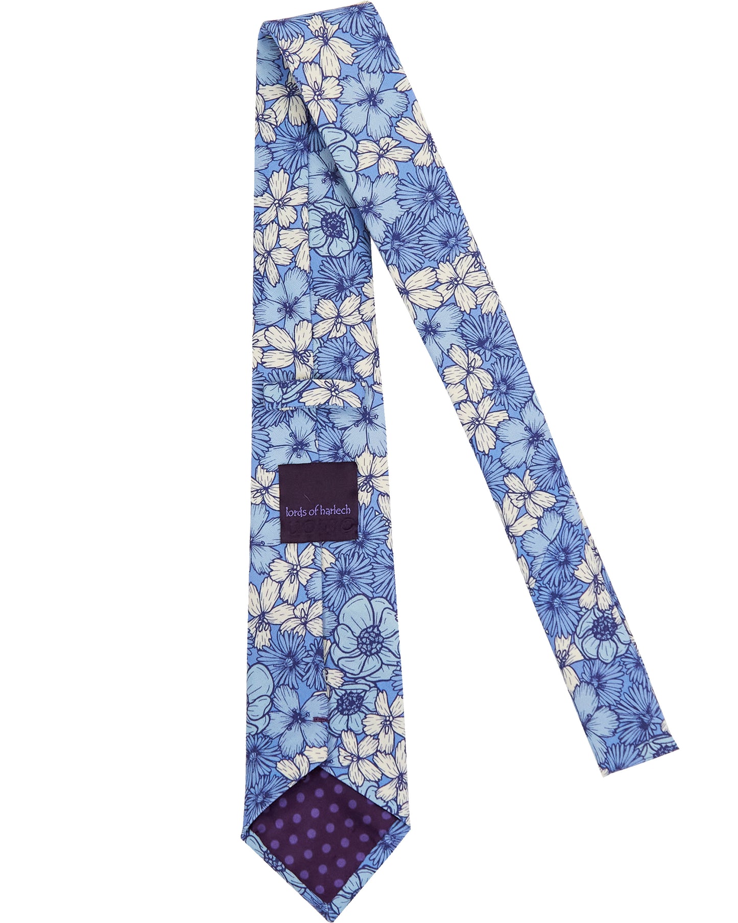 TADDEO DENSE FLORALMERINO TIE -  BLUE
