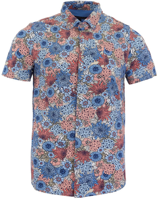 TODD ​​GARDEN PARTY STRICKHEMD - ROSA