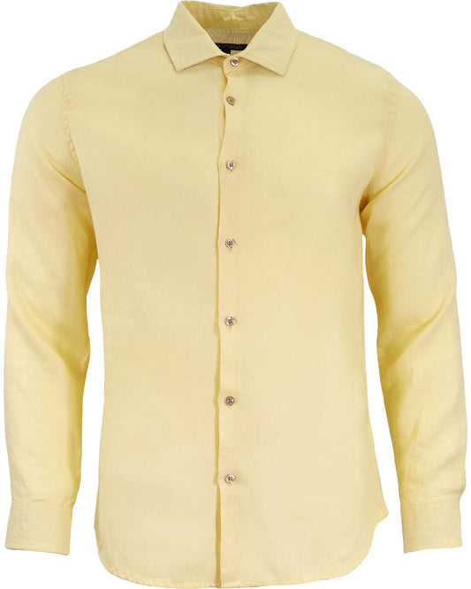 LIONEL LINEN SHIRT - SUNSHINE