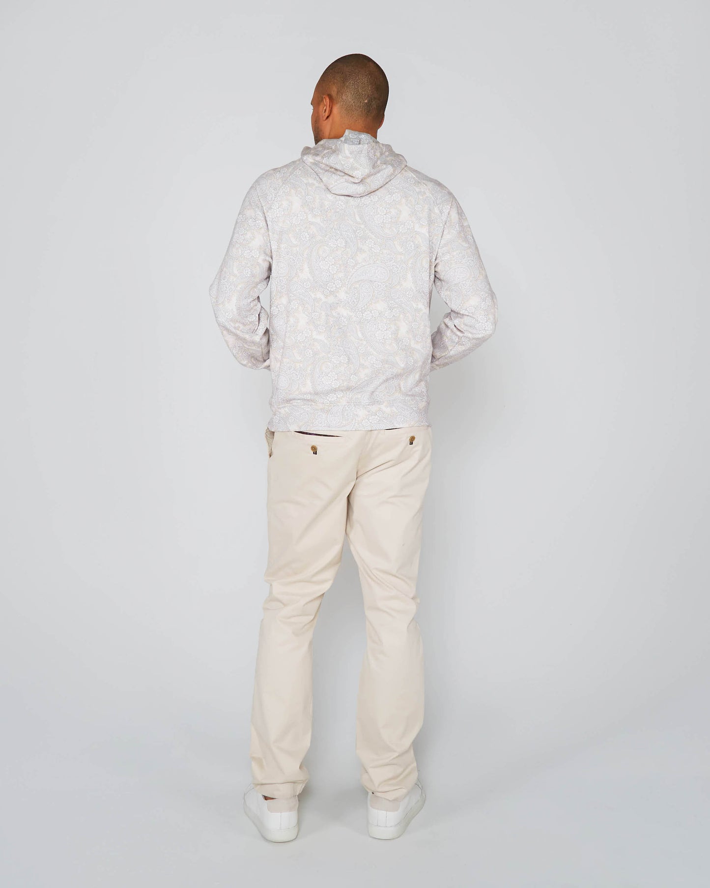 HANK PAISLEY ROMANCE HOODIE -  IVORY