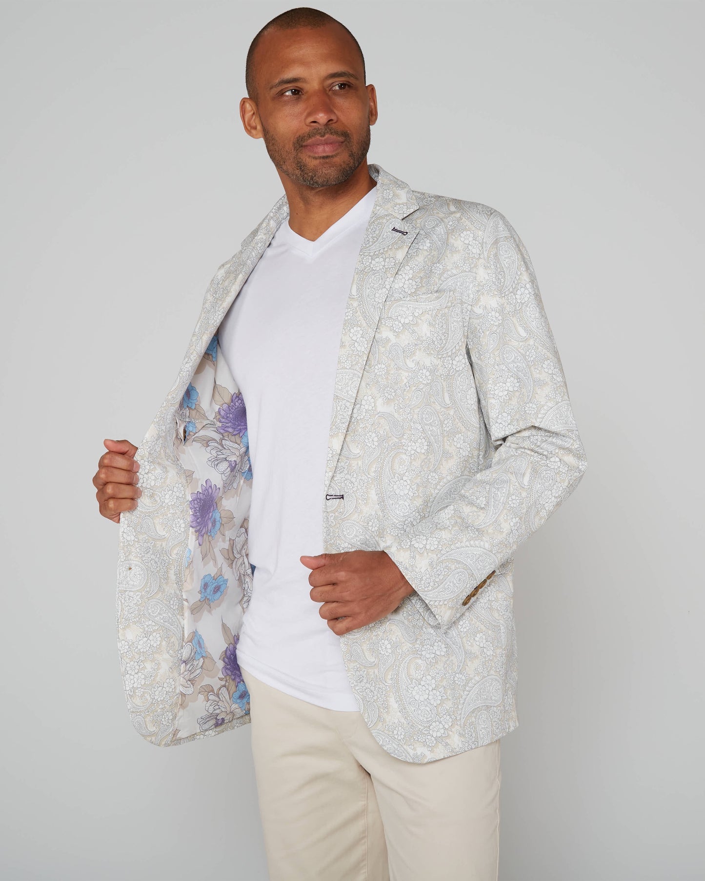 HADRIAN PAISLEY ROMANCE BLAZER – ELFENBEIN