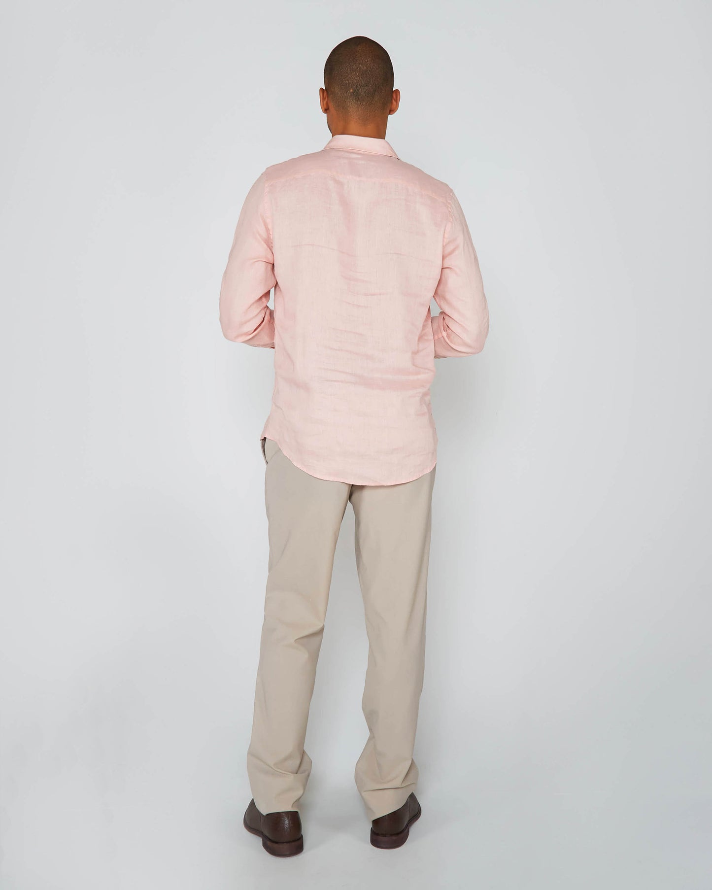 LAURENT LINNEN OVERHEMD - ROZE