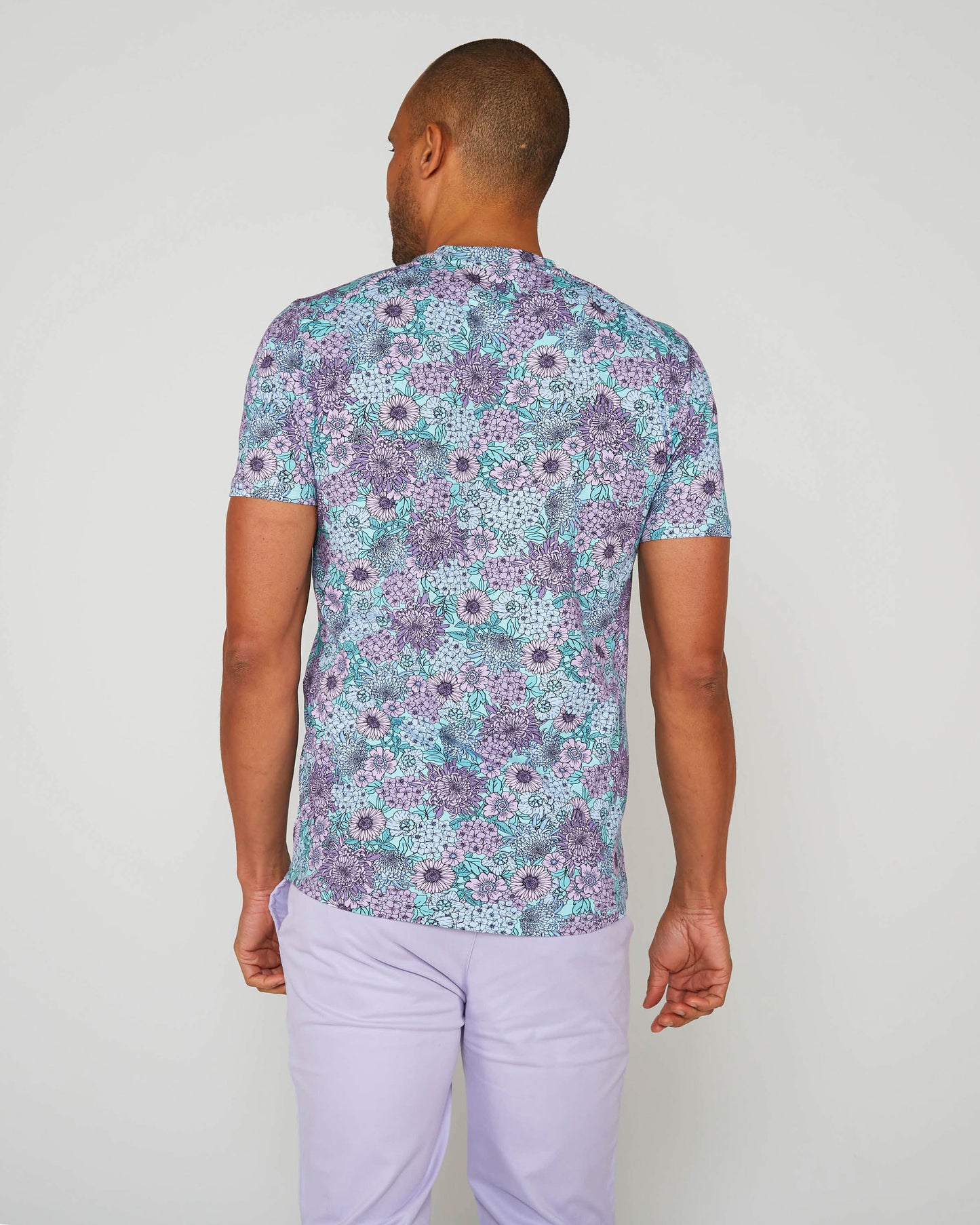 MAZE GARDEN PARTY V-NECK TEE -SPEARMINT