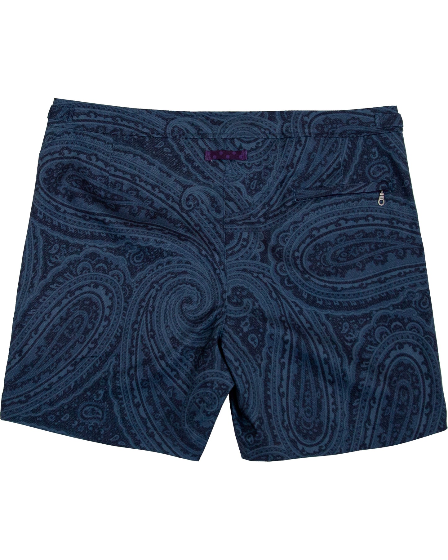 NEPTUNE WILD PAISLEY OXFORD TAILORED SWIM SHORT - NAVY