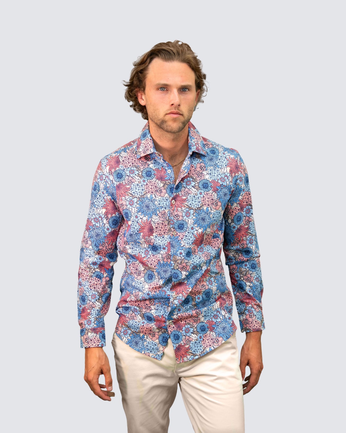 NIGEL GARDEN PARTY SHIRT - PINK