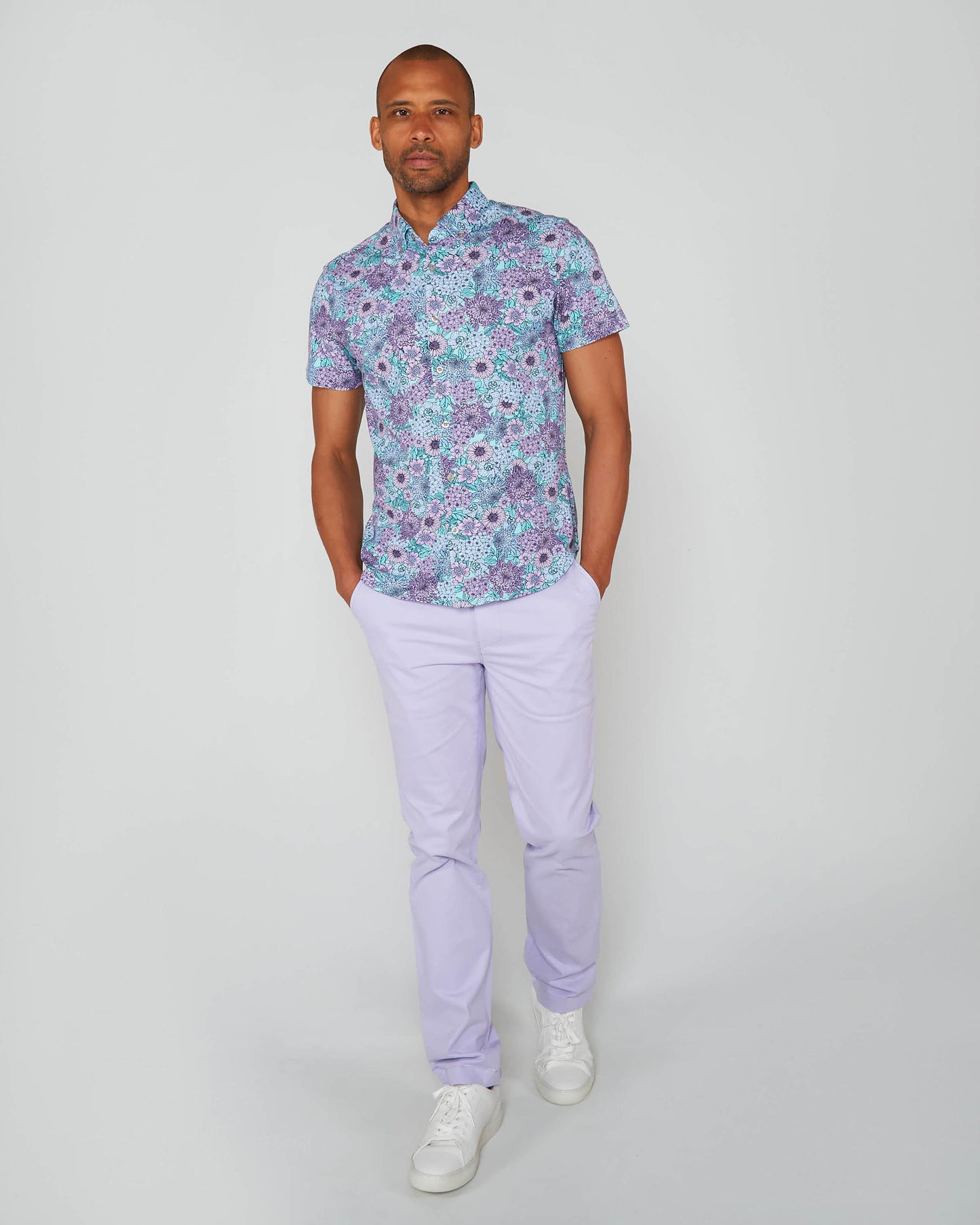TODD GARDEN PARTY KNIT SHIRT - SPEARMINT