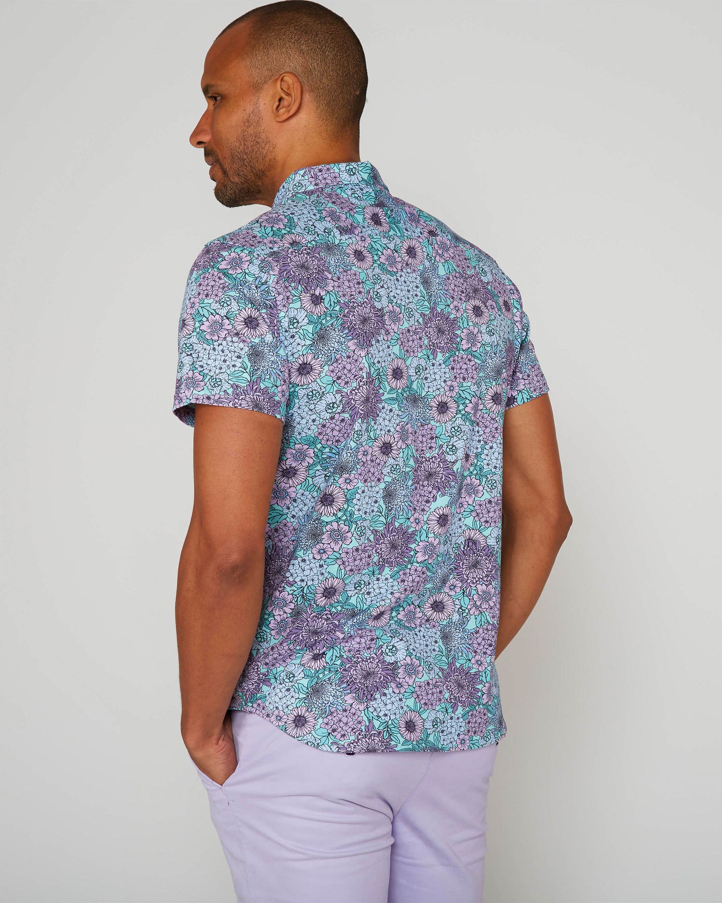 TODD GARDEN PARTY KNIT SHIRT - SPEARMINT
