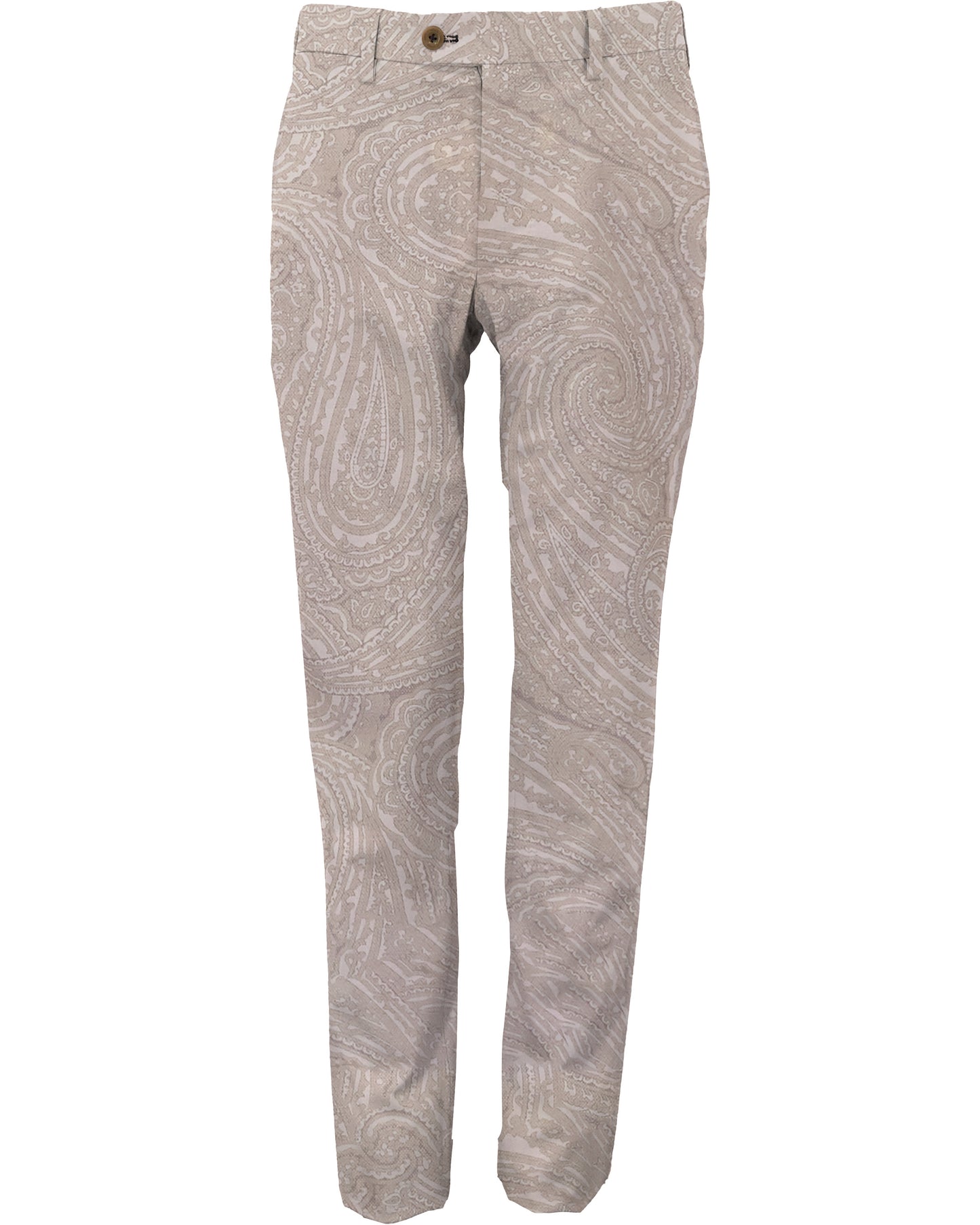 PAXTON WILD PAISLEY OXFORD TAILORED WOOL PANT - IVORY
