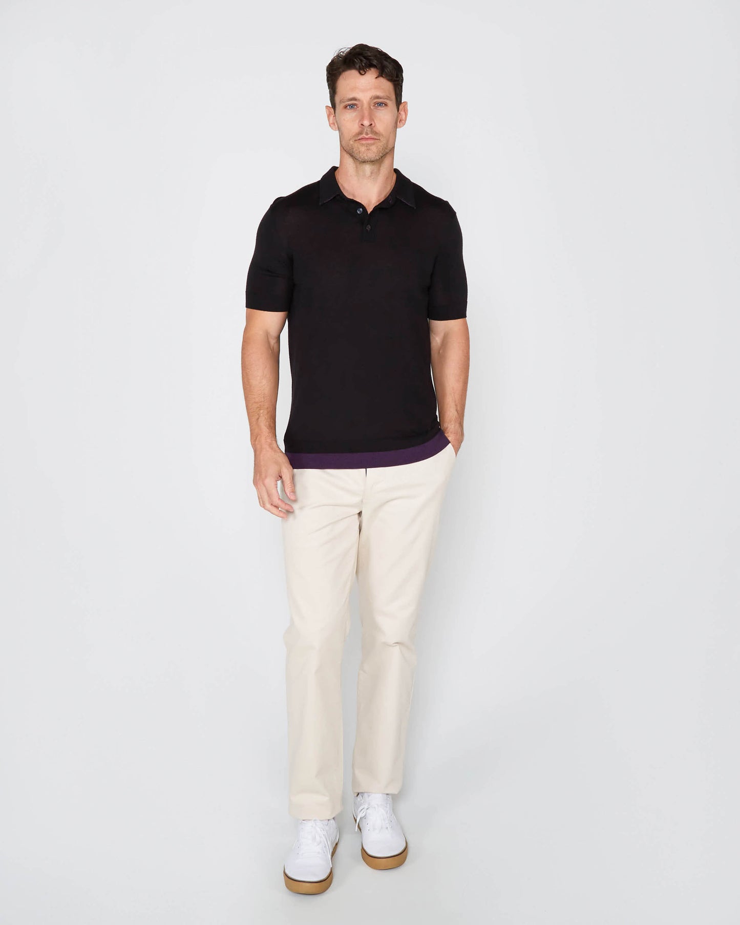 PILGRIM POLO SHIRT - BLACK