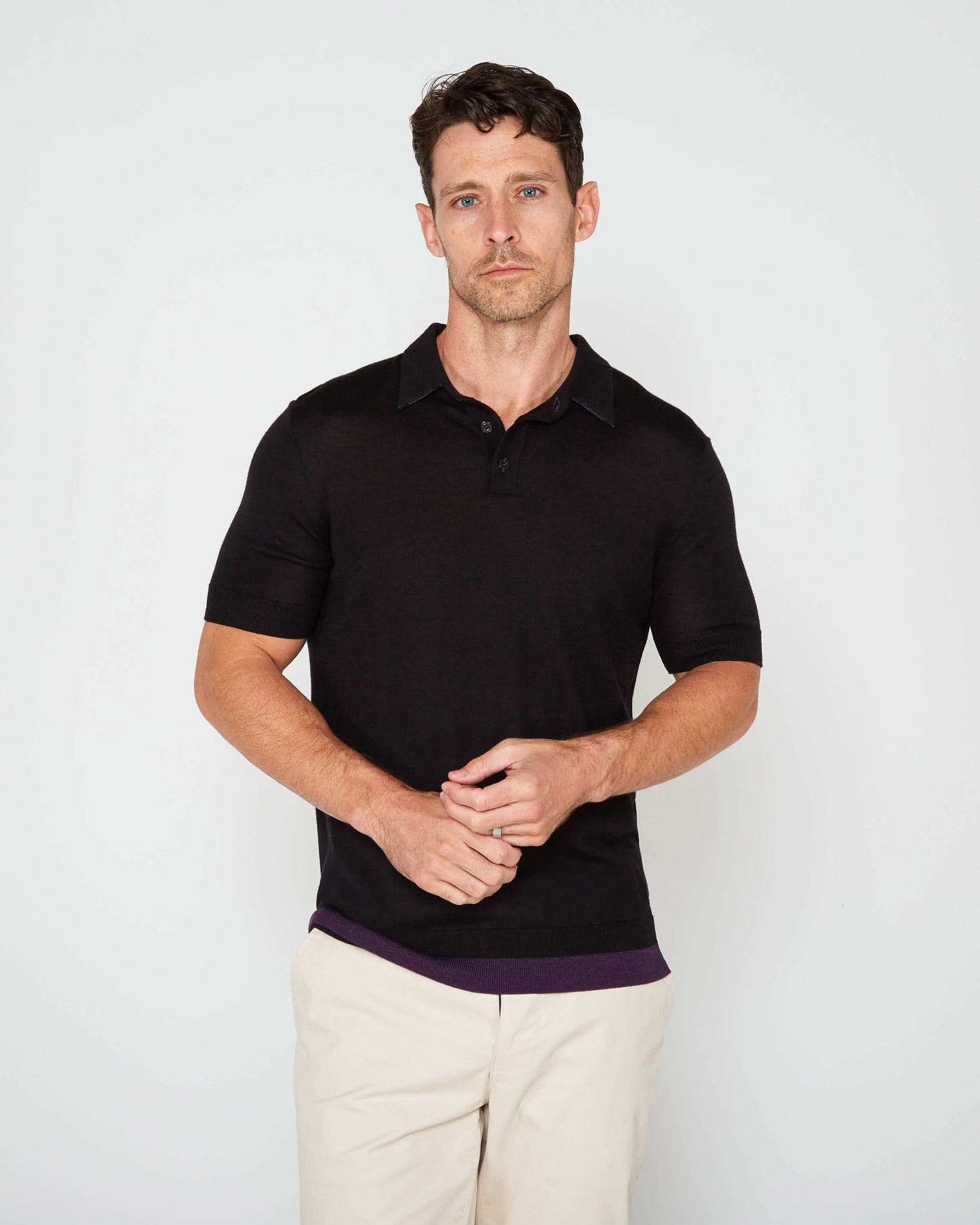 PILGRIM POLO SHIRT - BLACK