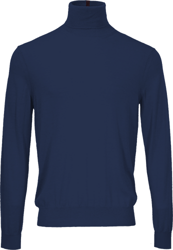 RONALD MERINO TURTLENECK SWEATER - NAVY