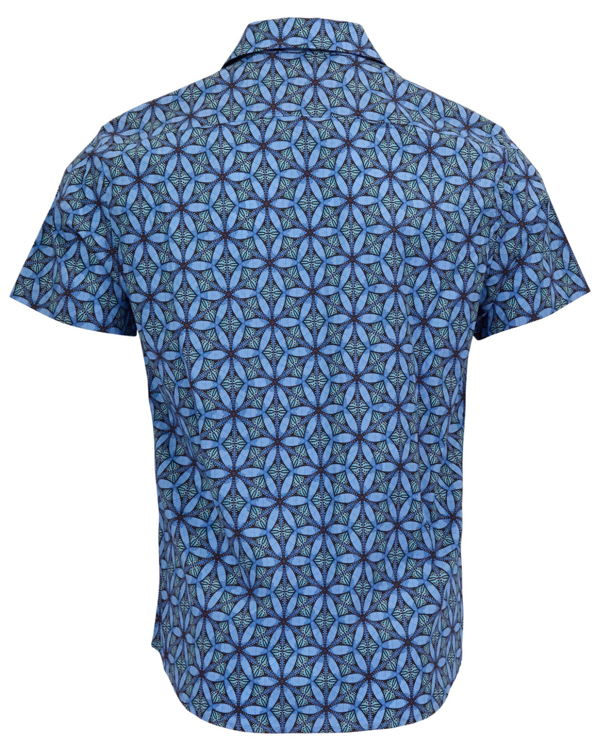 GEORGE TRIBAL BLUE MENS PRINTED SHIRT