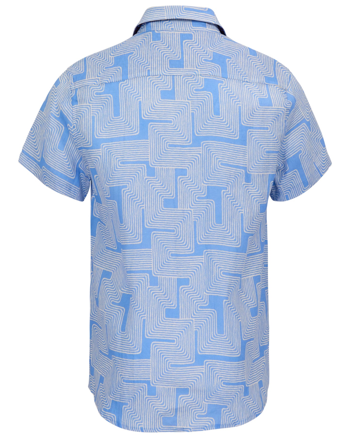 LANDON INTER TWINE BLUE MENS LINEN SHIRT