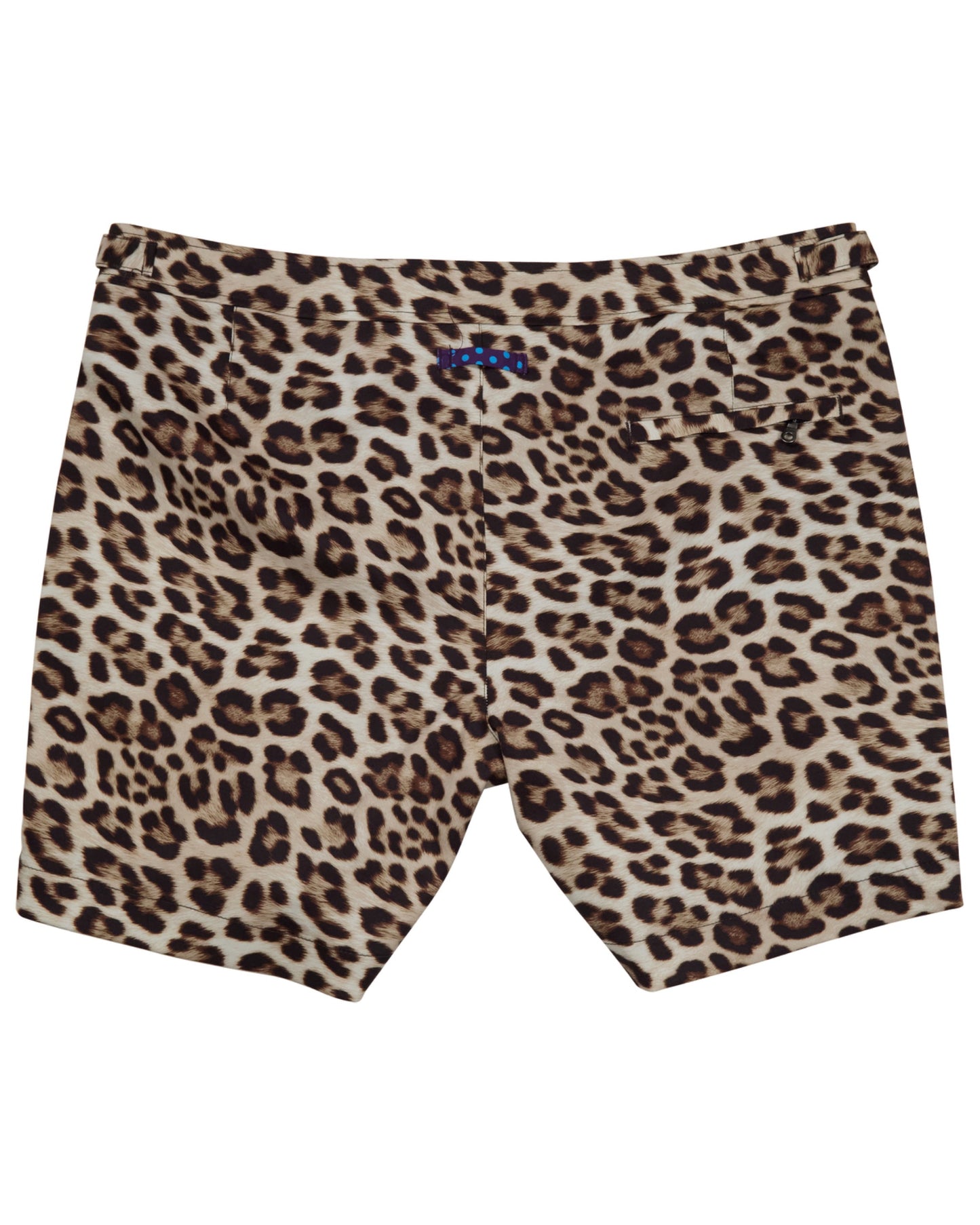 POOL LEOPARD BROWN MENS TAILORED SWIM SHORT