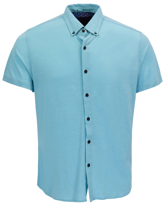 TOBIAS TEAL MENS MERINO WOOL SHIRT