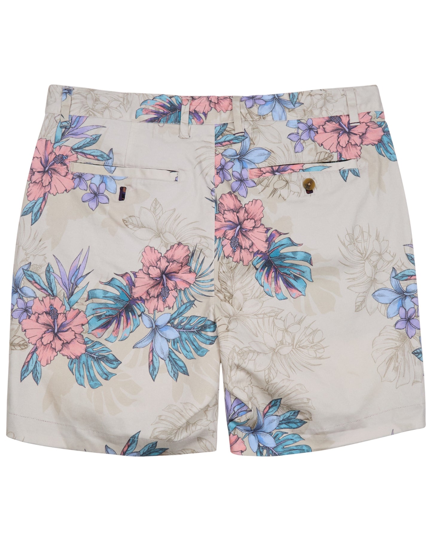 JOHN EXOTIC FLORAL NEUTRAL MENS FLAT FRONT SHORT