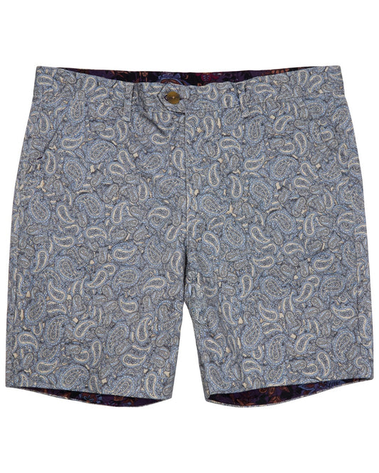 JOHN PAISLEY PILE NATURAL MENS FLAT FRONT SHORT