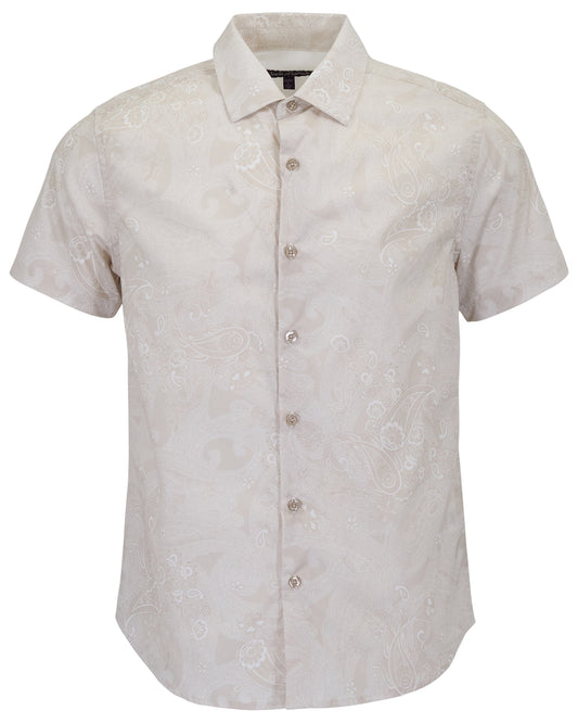 SCOTT PAISLEY EXPLOSION IVORY MENS PRINTED SHIRT