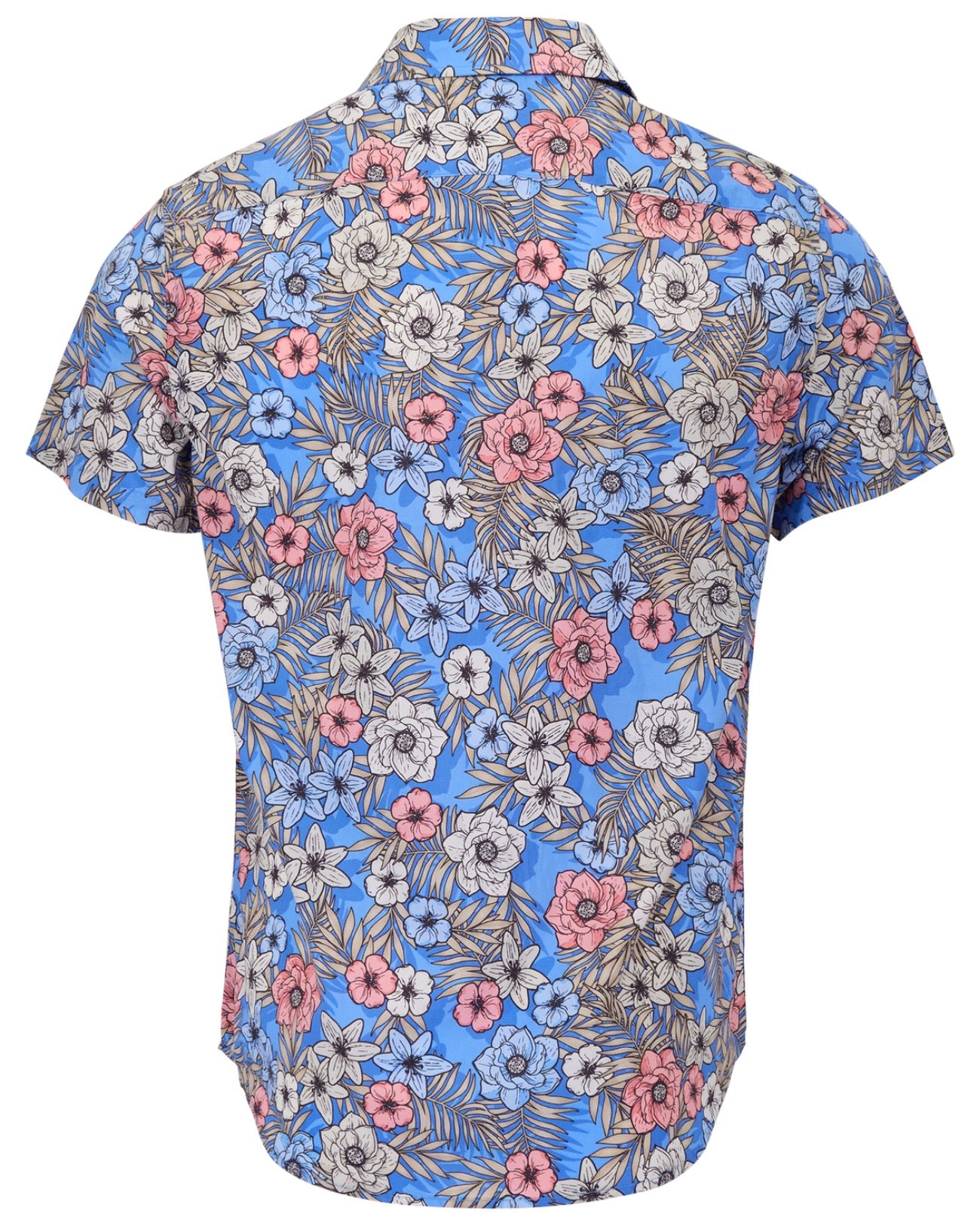SCOTT TROPICAL MIX ROYAL MENS PRINTED SHIRT