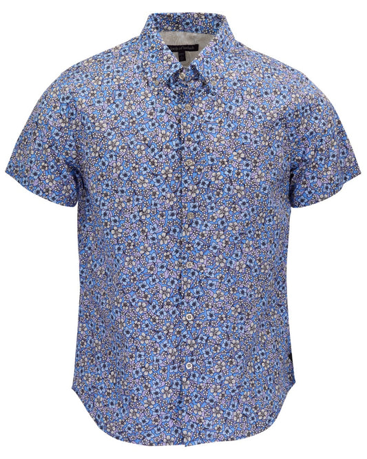TIM FLORAL FIELD BLUE MENS PRINTED SHIRT