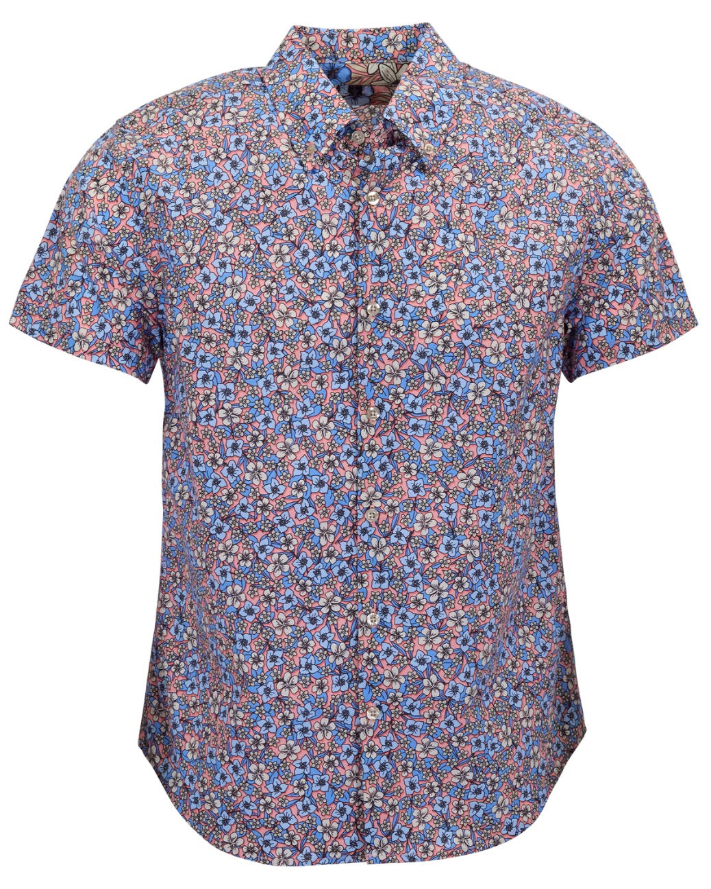 TIM FLORAL FIELD CORAL MENS PRINTED SHIRT