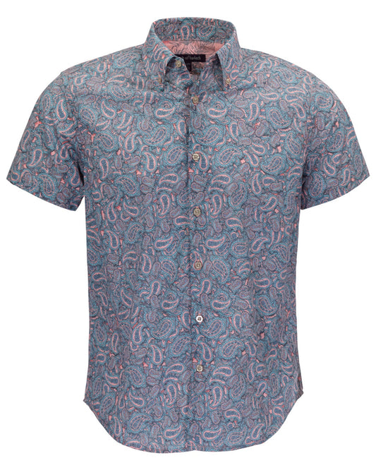 TIM PAISLEY PILE CORAL MENS PRINTED SHIRT