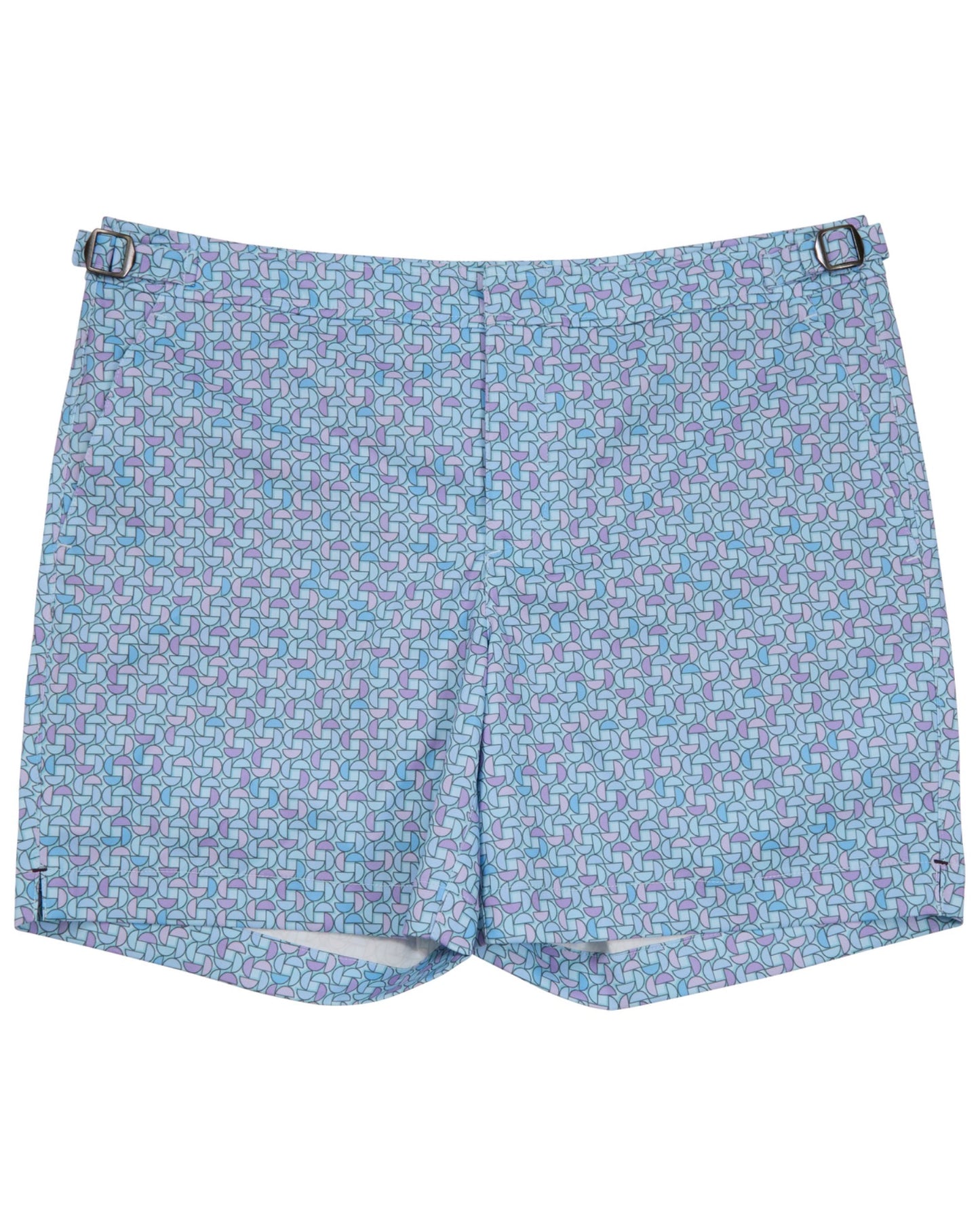 NEPTUNE SLICES GEO TEAL MENS TAILORED SWIM SHORT