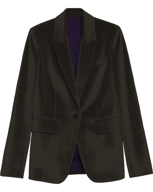 JOLENE BROWNIE WOMEN'S VELVET TAILORED JACKET