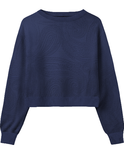 CRISSY MARINER WOMEN'S CROPPED MERINO SWEATER