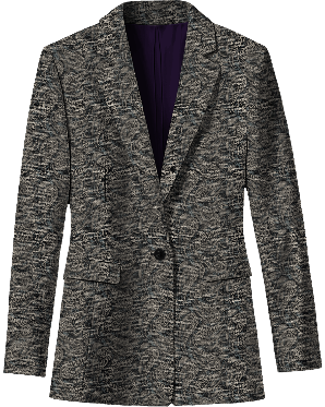 JANE MAURICE PAISLEY SMOKE WOMEN'S STRETCH TENCEL TAILORED JACKET